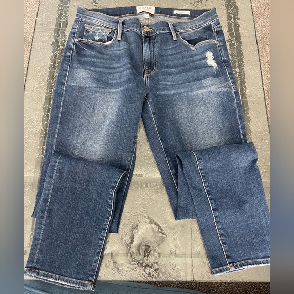 Frame Denim Denim - Frame Denim Womens Blue Le Garçon Skinny Jeans Size 27